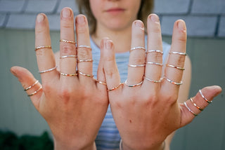 Wild Hammered Stackers (Made to Order)