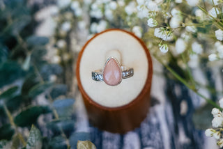 Pink Moonstone Ring (Size 10.5)