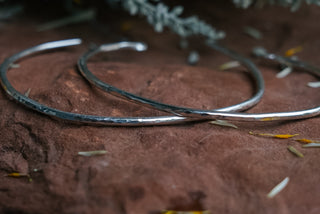 Wild Hammered Silver Cuff (Made to Order)