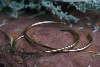 Wild Hammered Gold Cuff (Made to Order)