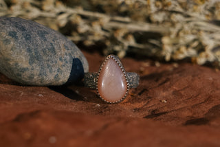 Pink Moonstone Ring (Size 4.5)