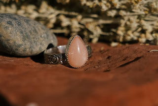 Pink Moonstone Ring (Size 10.5)