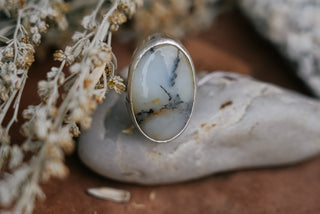 Dendritic Opal Ring (Size 9)