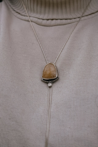 Rutilated Quartz Silver Bolo