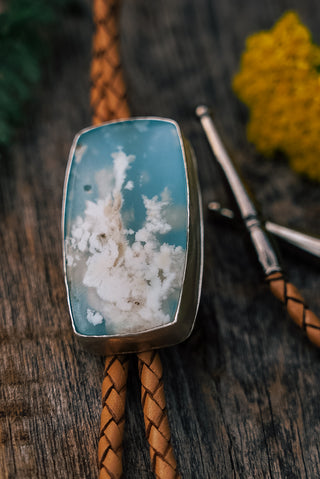 Sky Stone Braided Bolo Tie