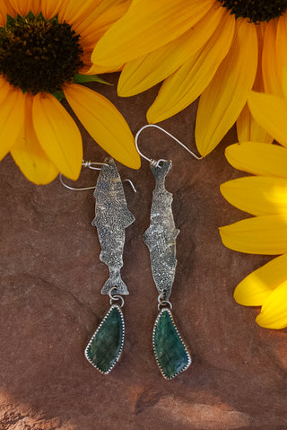 Salmon Stream Earrings
