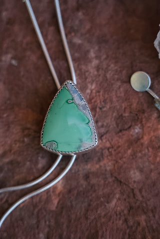 Lucin Variscite Silver Bolo