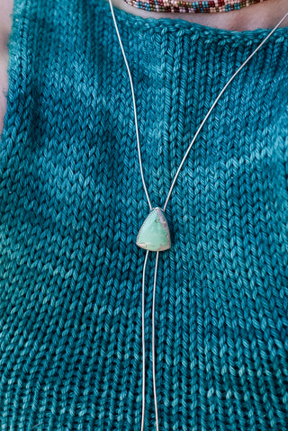 Lucin Variscite Silver Bolo