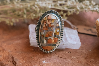 Brecciated Ibis Jasper Ring (Size 9.5)