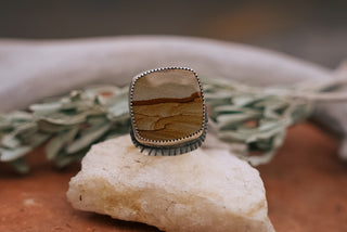 Landscape Jasper Ring (Size 8.5)