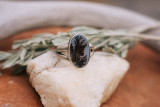 Dendritic Agate Ring (Size 7)