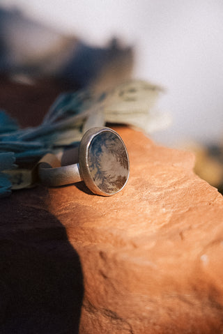 Dendritc Opal Ring (Size 8)