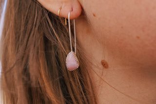 Peruvian Pink Opal Trail Danglers