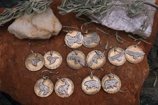Critter Sun Dial Earrings (Made to Order)