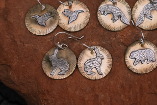 Critter Sun Dial Earrings (Made to Order)