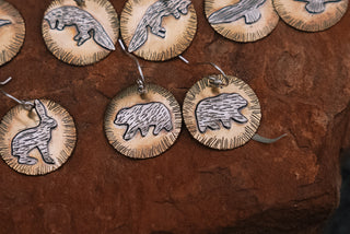 Critter Sun Dial Earrings (Made to Order)