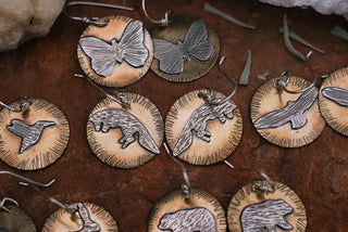 Critter Sun Dial Earrings (Made to Order)