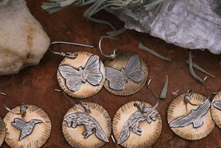 Critter Sun Dial Earrings (Made to Order)