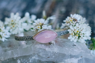 Rose Quartz Cuff | 5"
