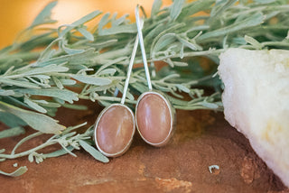 Peach Moonstone Trail Danglers