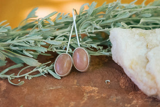 Peach Moonstone Trail Danglers