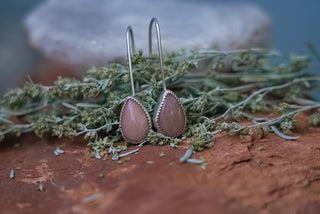 Peach Moonstone Trail Danglers