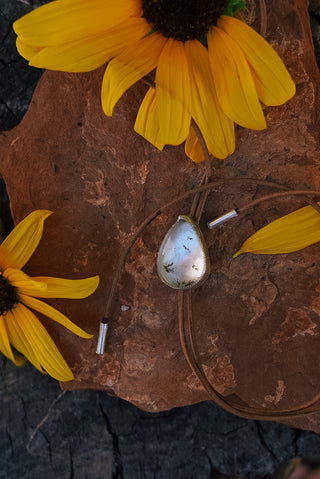 Moss Agate Mini Bolo Tie