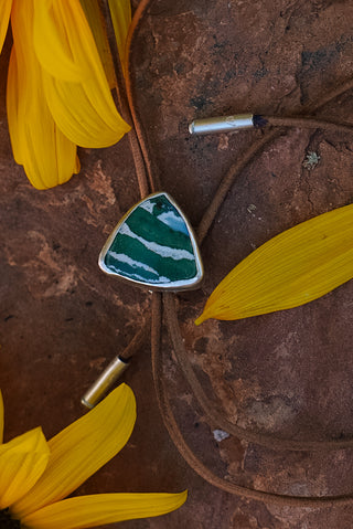 Zebra Stone Mini Bolo Tie