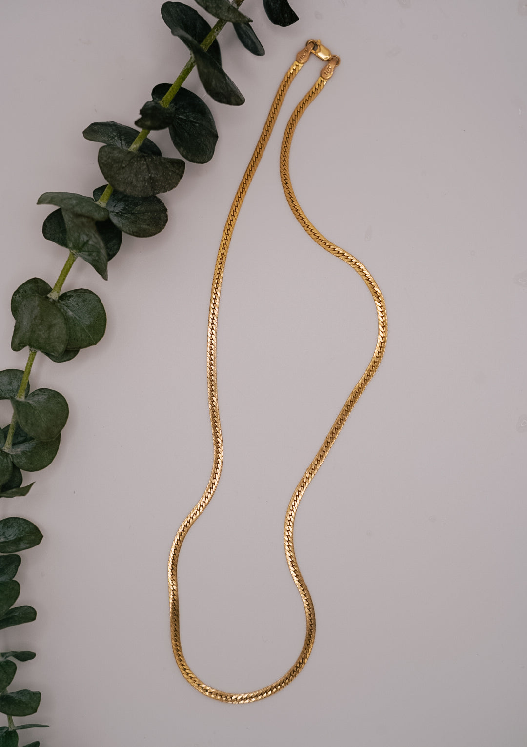 Herringbone Gold Choker Chain
