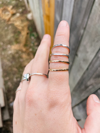 Wild Hammered Stackers (Made to Order)